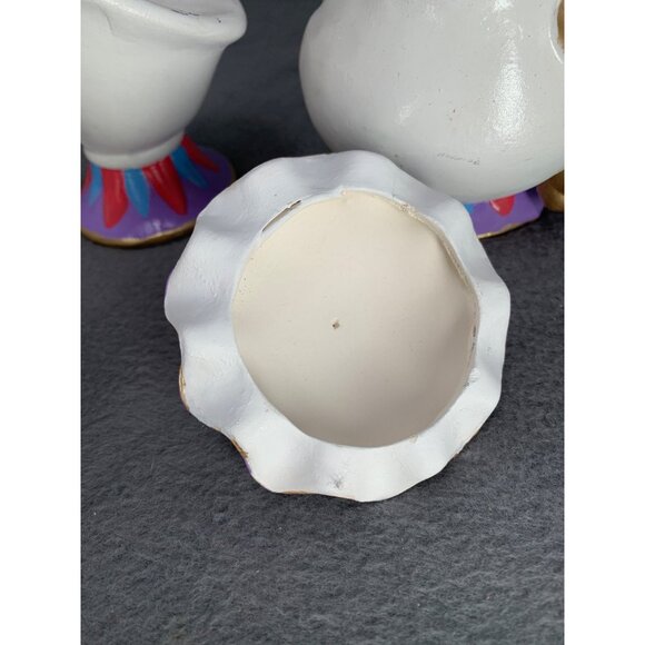 Disney Mrs. Potts & Chip Ceramic Figurine Set 1990s - Picture 8 of 13